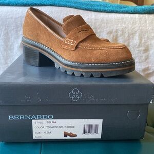 Bernardo Selma Lug-Soled Suede Loafers